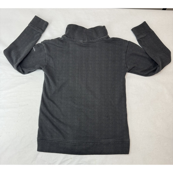 Columbia Lodge Funnel Pullover Sweatshirt Gray Black Ski Snow Herringbone Small - Picture 2 of 8